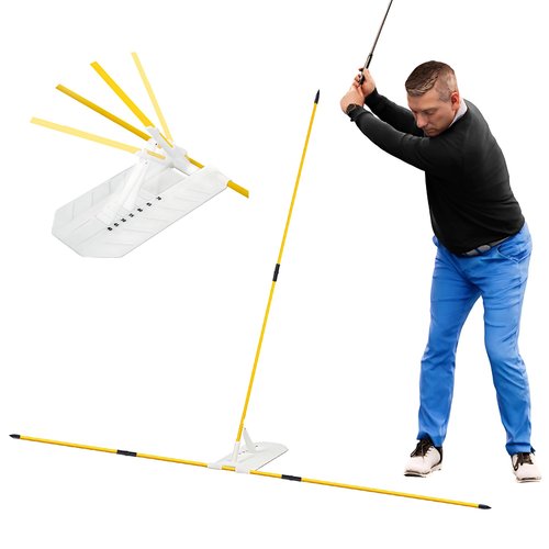 PIRXXIY Golf Alignment Stick Holder Set - Golf Swing Training Aid for Aiming, Putting, Full Swing Trainer, Golf Practice Accessories, Posture Corrector, Golf Swing Plane Trainer
