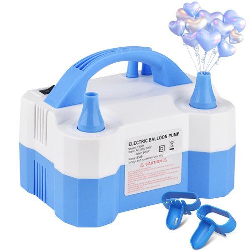 Electric Balloon Pump, Portable Electric Balloon Blower Machine Balloon Air Pump Dual Nozzle