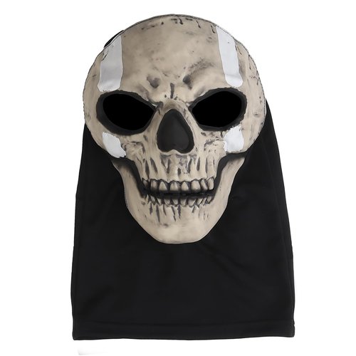 Airsoft Cosplay Ghost Balaclava Full Face Skull Masks Skeleton Mask Halloween Moive Prop Party Costume for Paintball Gear CS War Game Outdoor Sport (White)