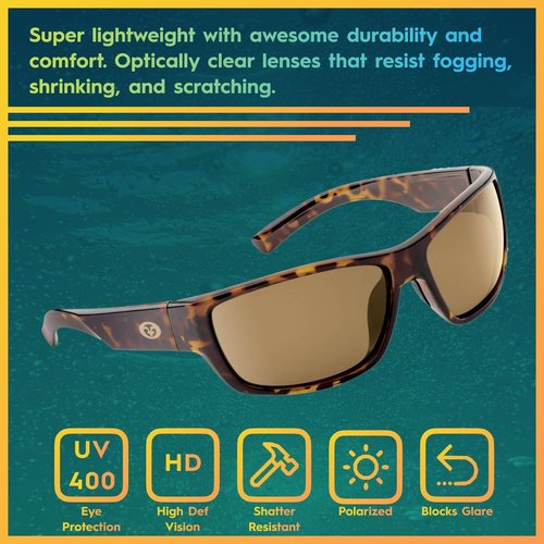Flying Fisherman Matecumbe Polarized Sunglasses - AcuTint UV Blocker for Fishing & Outdoor Sports