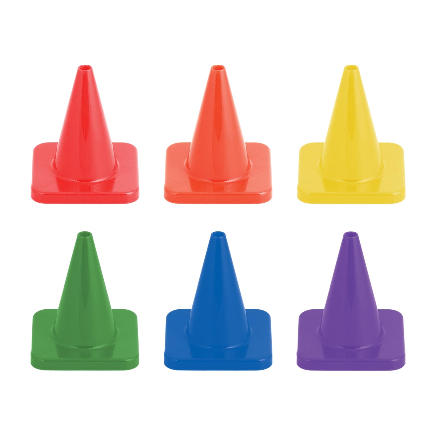 Champion Sports High Visibility Flexible Vinyl Cones for Sports Training, Agility Drills, Field & Gym Marking Sets