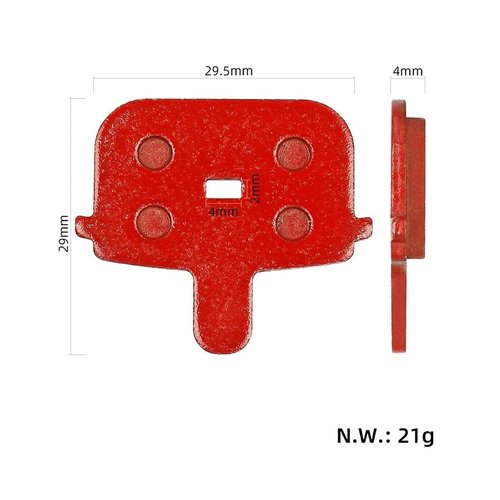 2Pair Brake Pads Disc Brake Pads Compatible with Kugoo G Booster Electric Scooter Rectangular Hollow Brake Calipers Semi Metal MTB Bicycle Disc Pads