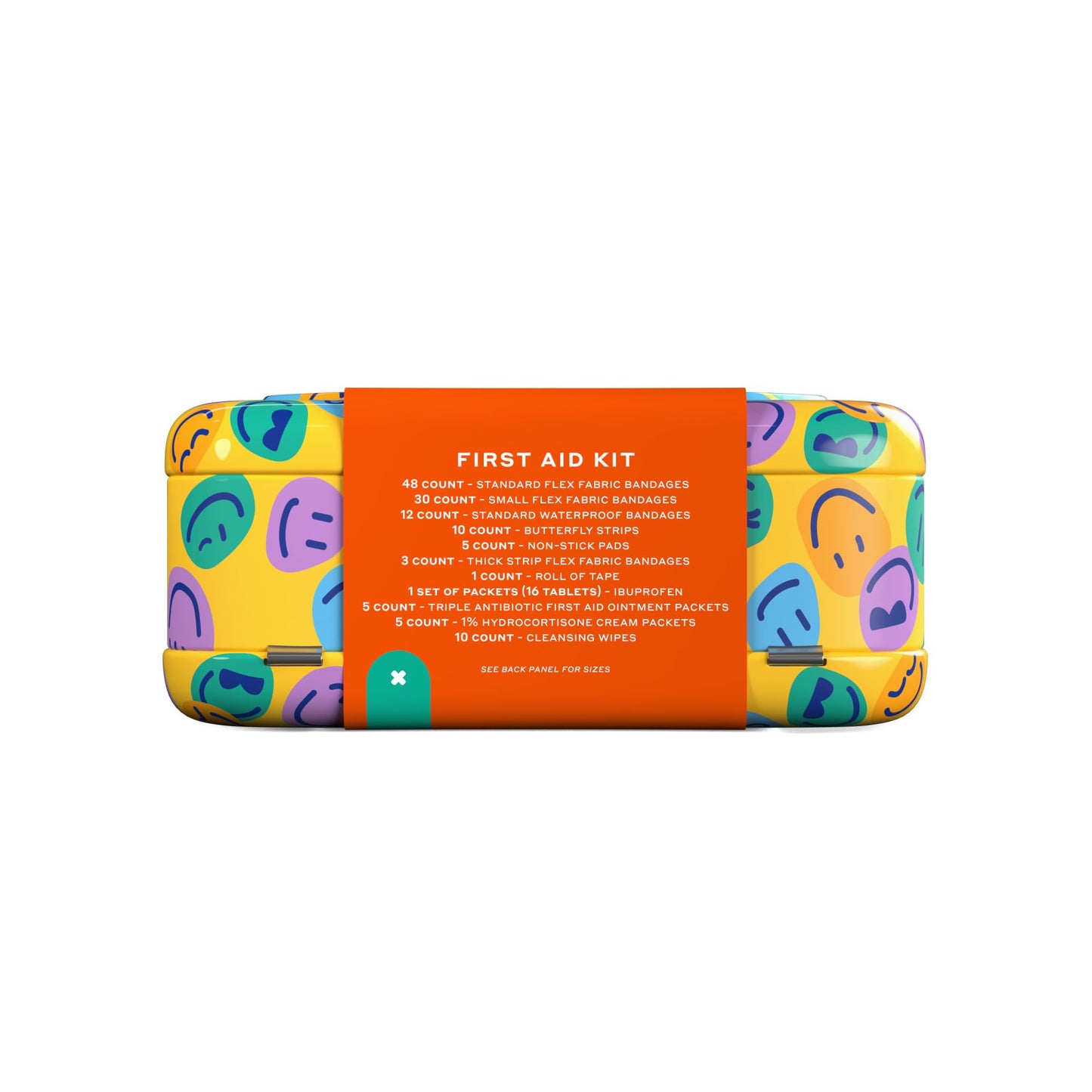 Welly First Aid Kit | FSA Eligible | Adhesive Flexible Fabric and Waterproof Bandages, Tape and Non-Stick Pads, Butterfly Strips, Triple Antibiotic and Hydrocortisone Ointments, Ibuprofen - 130 Count
