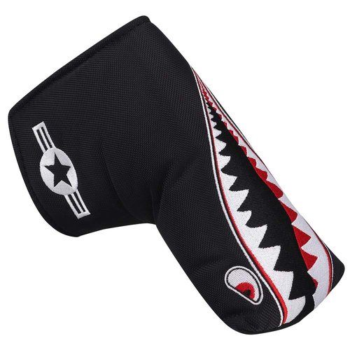 BIG TEETH Golf Blade Putter Cover Headcover Club Protector Magnetic Bar Closure Lucky Putter Cover for Scotty Cameron Taylormade Odyssey (Shark)