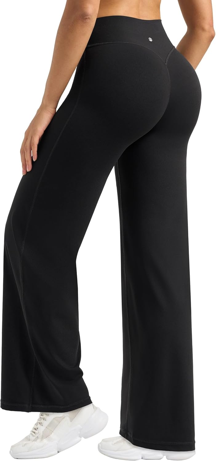 Willit High Waist Yoga Leggings - Buttery Soft Wide Leg Workout Pants for Women | Comfortable Fit