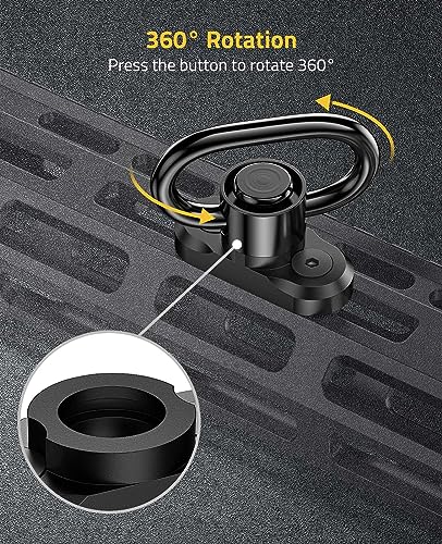 Sling Swivel Mount for Two Point Sling - 2 Pack 360° Rotation