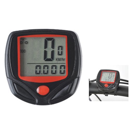 Bicycle Speedometer Wired Bike Computer with Clear LCD Screen Cycling Odometer for Mountain Road Bikes