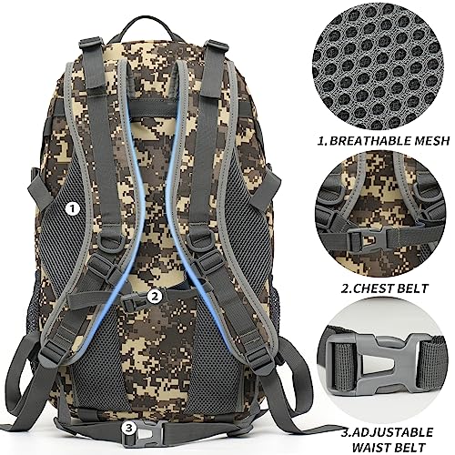 Waterproof Camo Tactical Backpack for School & Outdoors