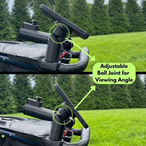 Luna's Bagboy Phone Holder V2 - Magsafe Compatible Phone Mount That secures to Umbrella Port of Bagboy Pushcarts - Compatible with iPhone 12 and Later or Magsafe Compatible Cases