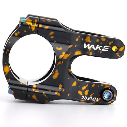 FOMTOR Bike Stem 31.8 Stem 35mm Mountain Bike Stem 0 Degree 31.8mm 35 mm Handlebar Short Stem for MTB BMX Road Bicycle Black Orange
