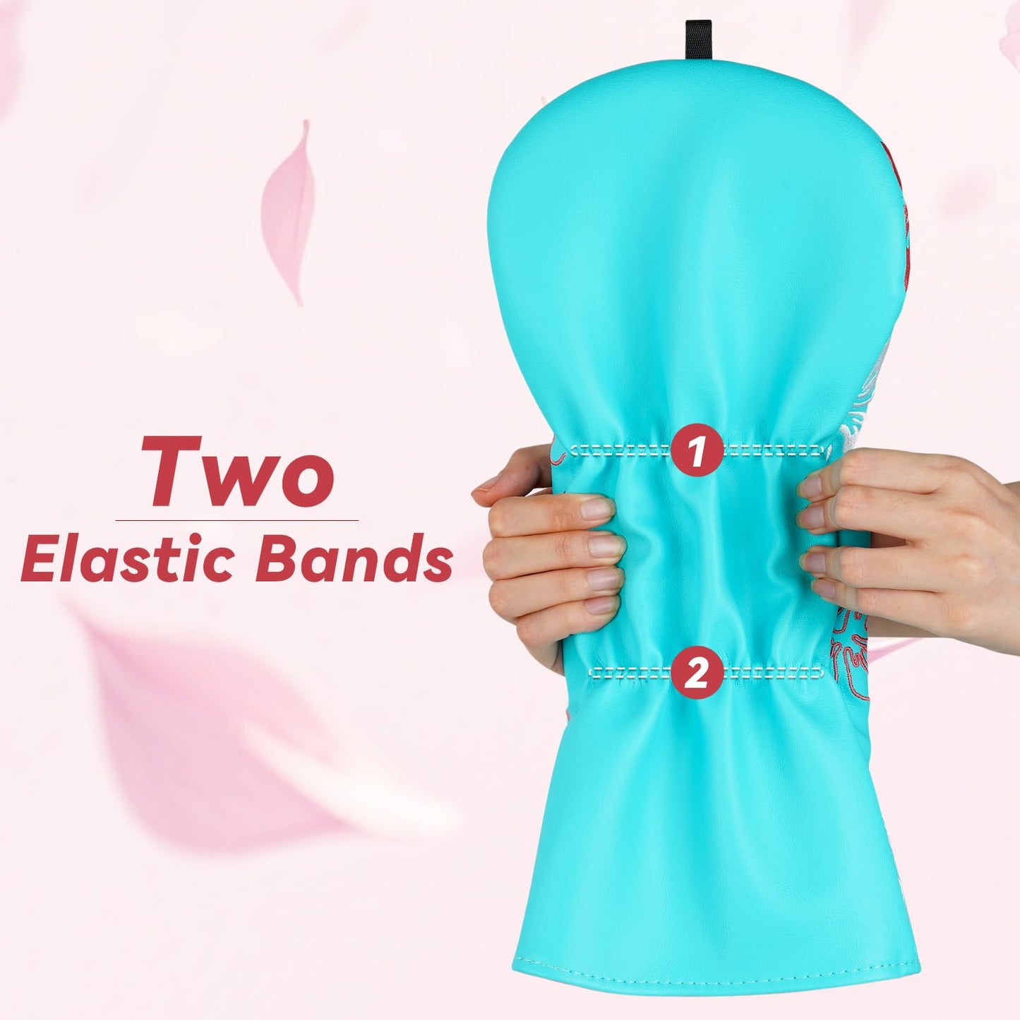 Craftsman Golf Floral Azalea Elegant Cyan Driver Headcover Cover Travel Protector Gift for Men Women Golf Accessory
