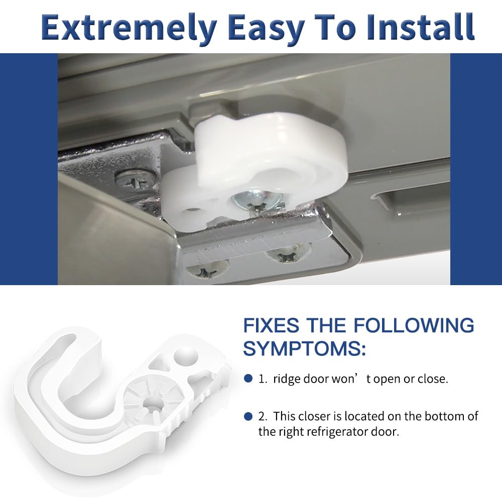 Upgraded MJB62830601 Refrigerator Door Stop Closer for LG/Kenmore Refrigerators - Replaces 2676302, PS7796195 (2 Pack)