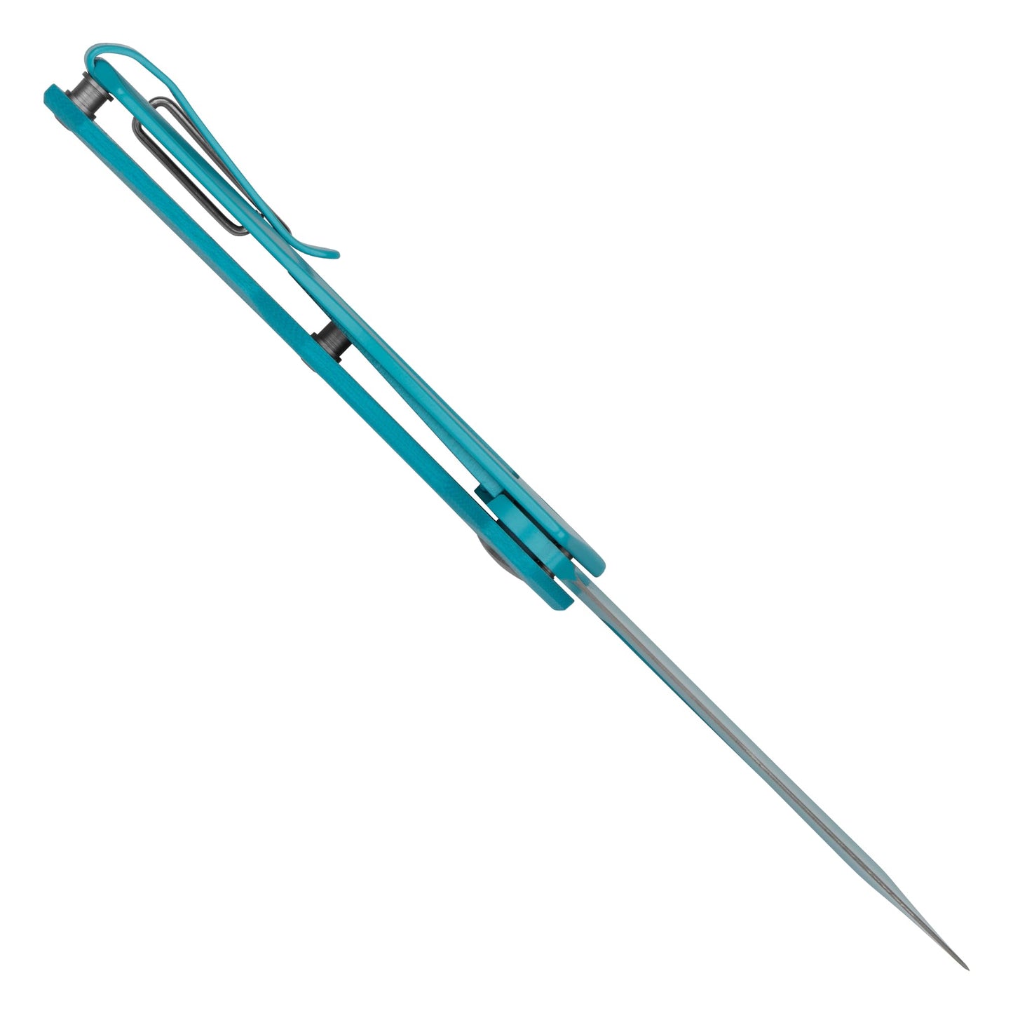 Kershaw Reverb Pocket Knife, Teal Design, 2.5 Inch Stainless Steel Drop Point Blade, EDC with Manual Opening, Deep-Carry Pocketclip, Everyday Carry Pocket Knife for Men and Women
