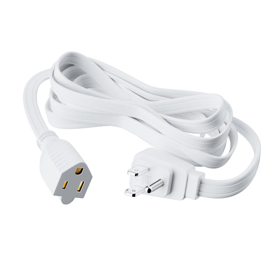 Adoreen 14/3 Gauge Flat Appliance Power Extension Cord 7 Ft White, 3 Prong Flat Plug Low Profile Grounded Wire Cable, SPT-3, 15A 125V for Air Conditioner, Refrigerator &All Major AC Units-ETL