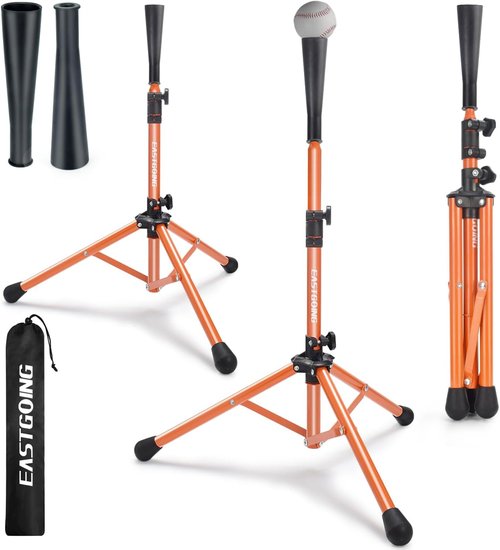Eastgoing Heavy Duty Baseball Batting Tee - Adjustable Height | Portable & Collapsible for All Ages