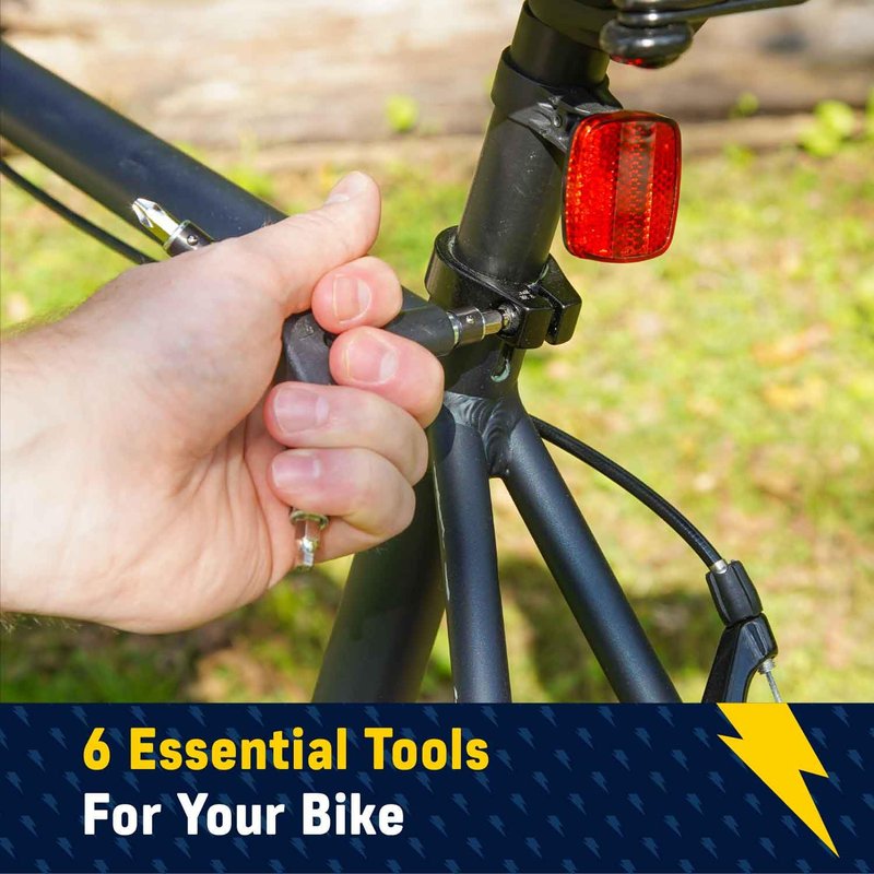 White Lightning 6-in-1 Bike Tool - Maintenance Tool for Mountain, Road and Electric Bicycles