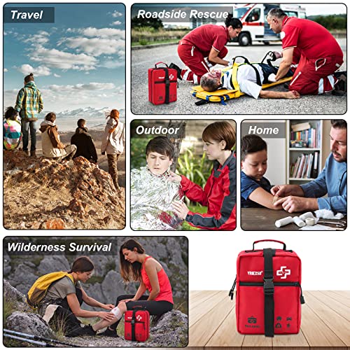 VRIEXSD 400-Piece Large First Aid Kit - Emergency Medical Supplies for Home, Car, Travel, Camping (Pack of 1)
