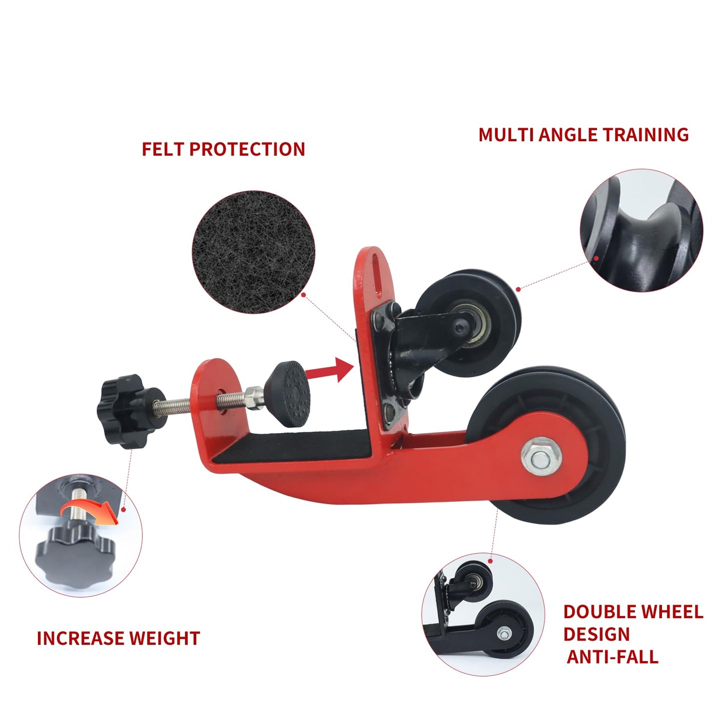 Arm Wrestling Training Pulley System Professional, Forearm Workout Table Equipment, Wrist Exerciser Cable Machine with Rope