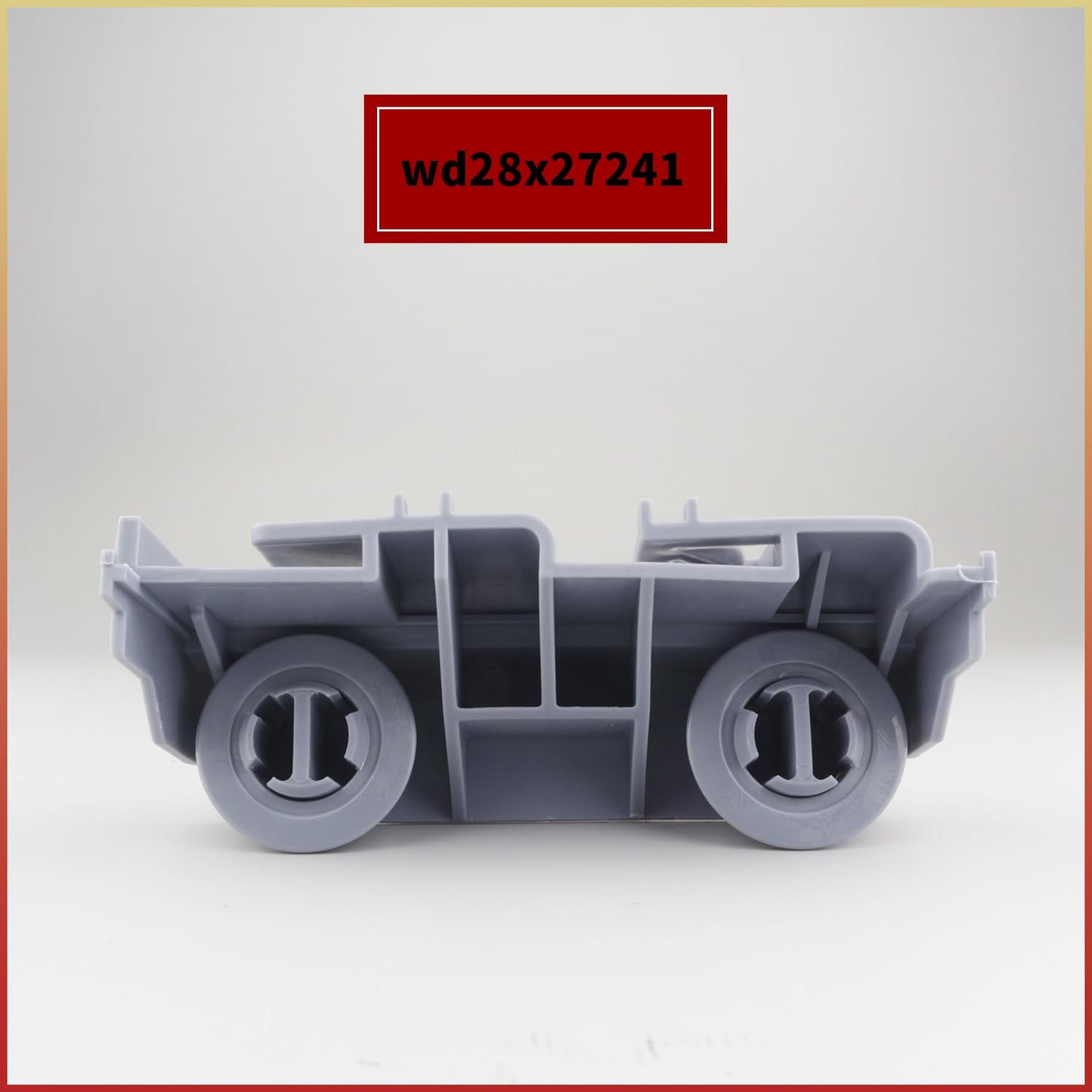 2 Pack WD28X27241 Dishwasher Lower Rack Wheels and Carrier Kit Replacement Part Compatible with GE Dishwasher Baskets Roller Assembly L and R Side,Replaces for WD12X10439 WD12X10438 WD12X10446