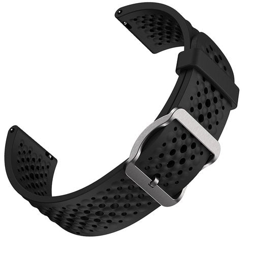 Compatible with Polar Vantage M3 bands, Lamshaw 22mm, 20mm Silicone band with Metal Buckle Compatible with Polar Unite, Ignite, Ignite 2, Ignite 3, Pacer, Vantage V3, Grit X, Grit X Pro, Grit X2 Pro, Vantage M, M2, M3 Smartwatch (Black, 20mm size band)