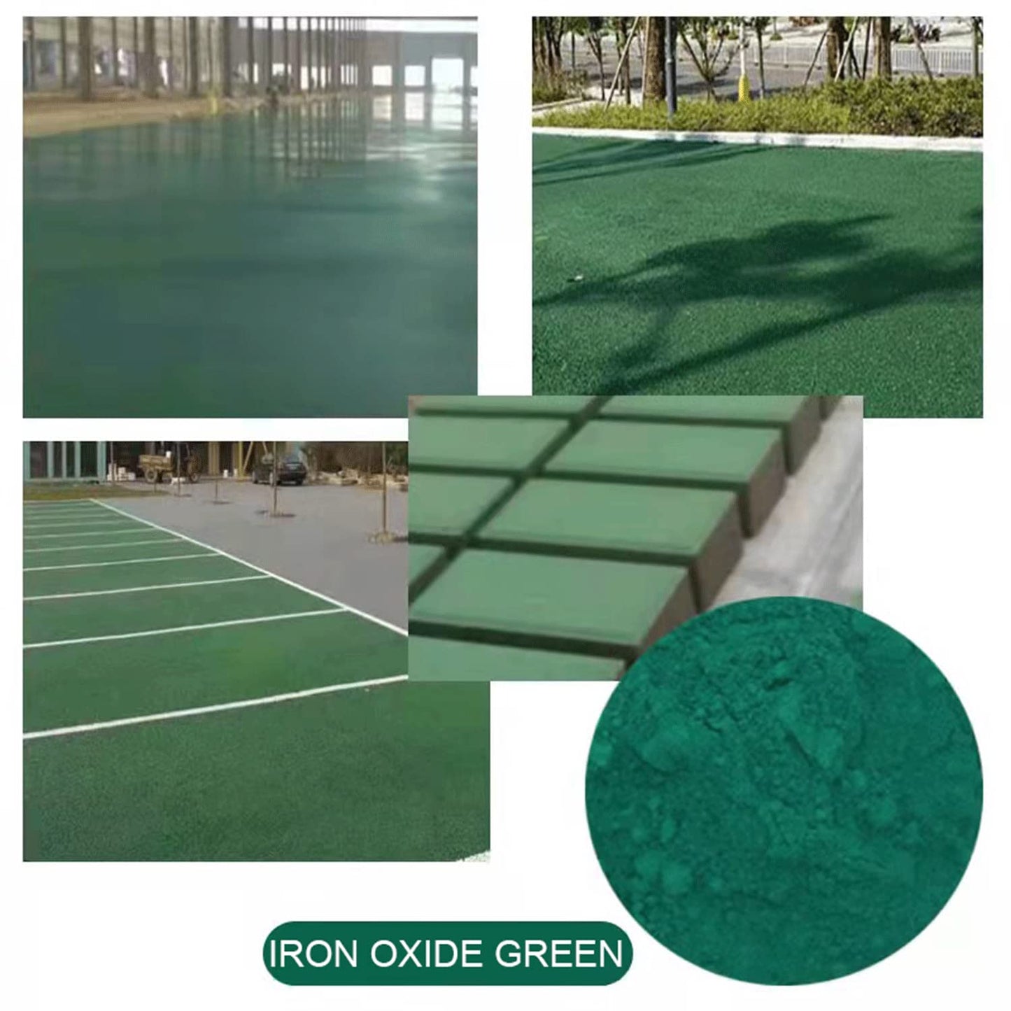 Huixiang Green 7oz 0.44lb Iron Oxide Pigment Powder-Concrete Cement Dye Powder for Concrete, Cement, Brick, Tile, Clay, Lime, Mortar, Grout, Plaster, Paint, Bath Bombs Coloring(Green,0.44lb)