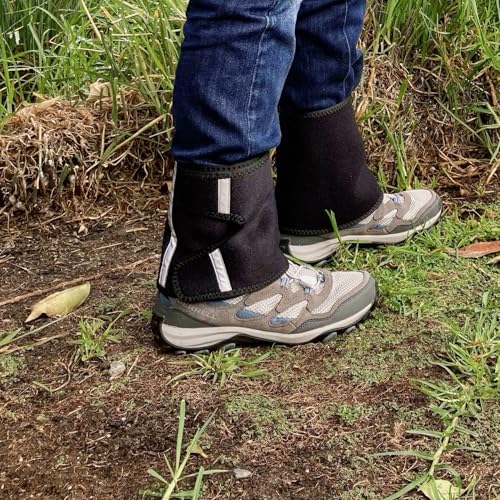Neoprene Gaiters for Hiking, Yard Work & Outdoor Safety - Adjustable & Reflective