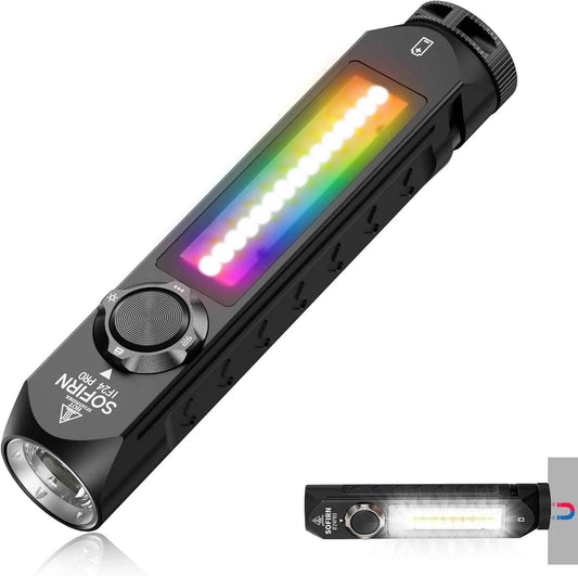 1800LM Rechargeable LED Flashlight - Sofirn IF24 Pro, Waterproof & Magnetic for Camping & Emergencies