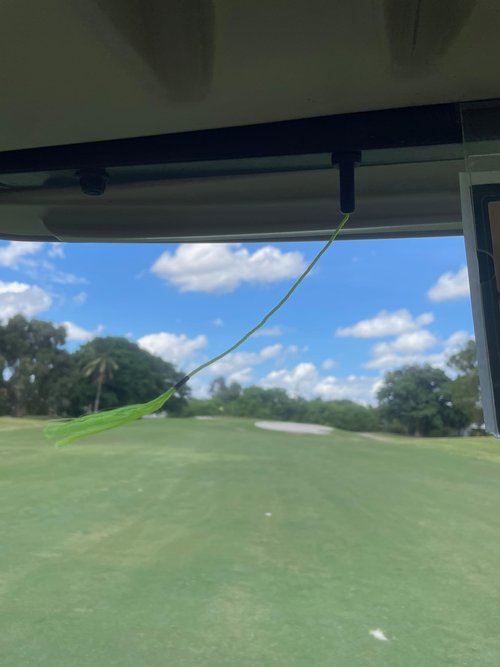 Tattle-Tail Golf Cart Wind Indicator (Neon Yellow)