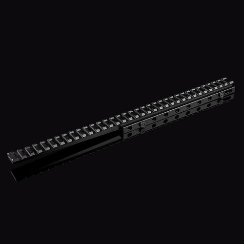 Lion Gears BridgeMount Rail Tactical Picatinny Cantilever .5" Riser, 13.78" Long, 34 Slots, Complete with Steel Nut and Thumb Bolt, BM3405EXBT, Black