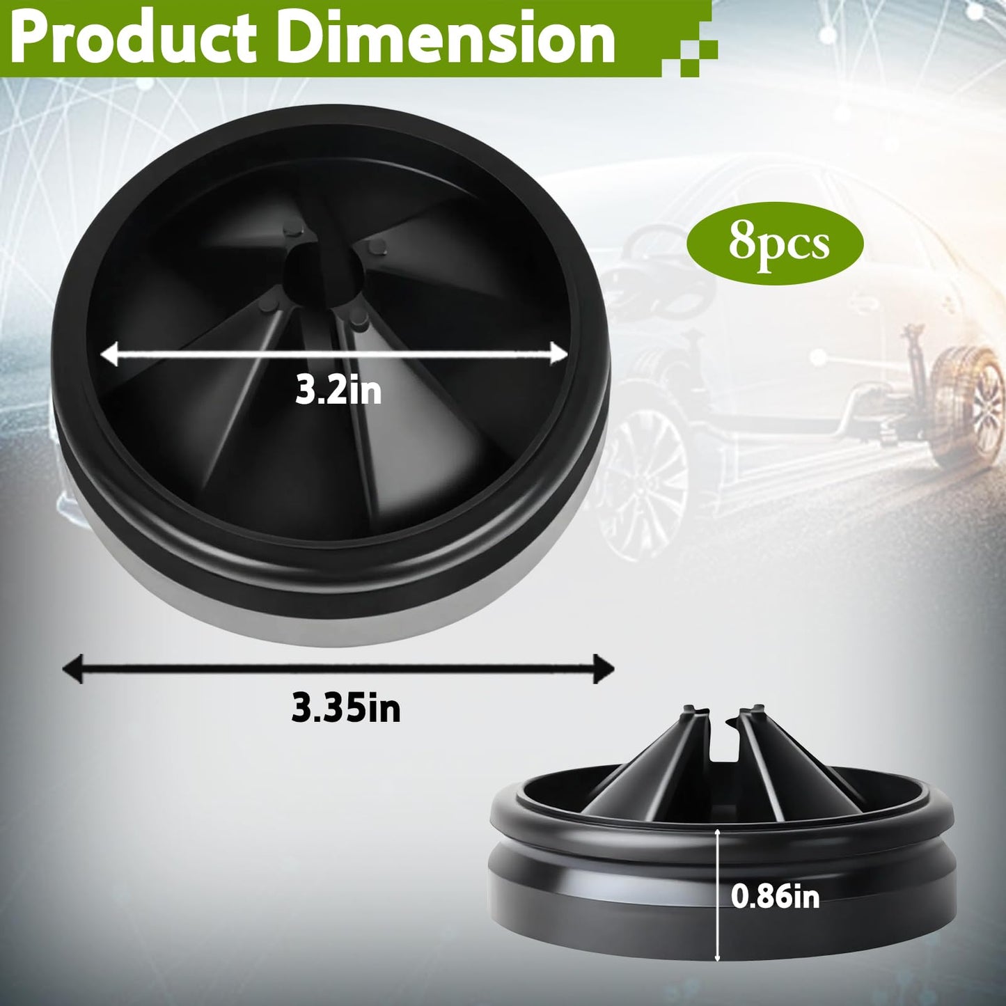 4 Pack 3 3/8 Inch Garbage Disposal Splash Guard - QCB-AM Replacement for InSinkErator Evolution & for Moen Models Silicone Splash Baffle with Noise Reduction, Leak-Proof Drain Protector Accessories