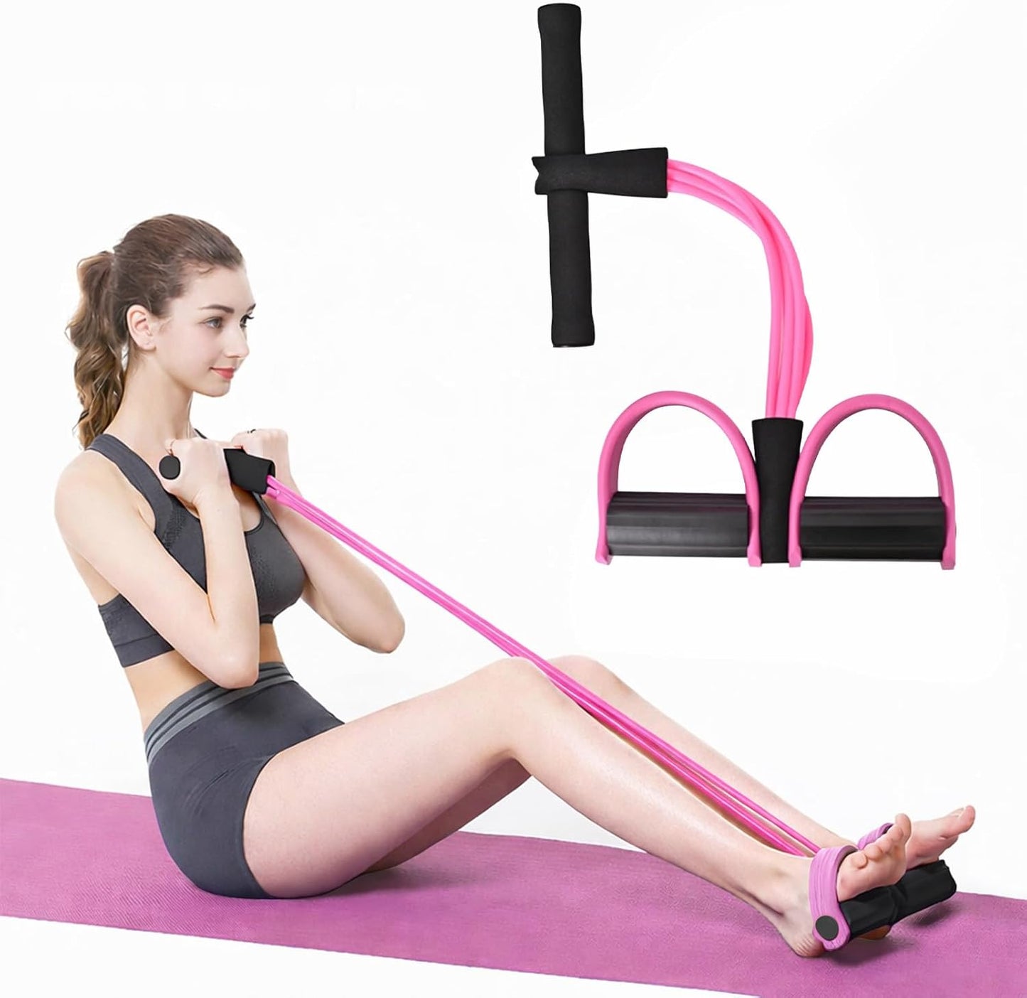 Skiennix 6-Tube Tension Rope - Multifunctional Elastic Yoga Resistance Band for Full-Body Stretching