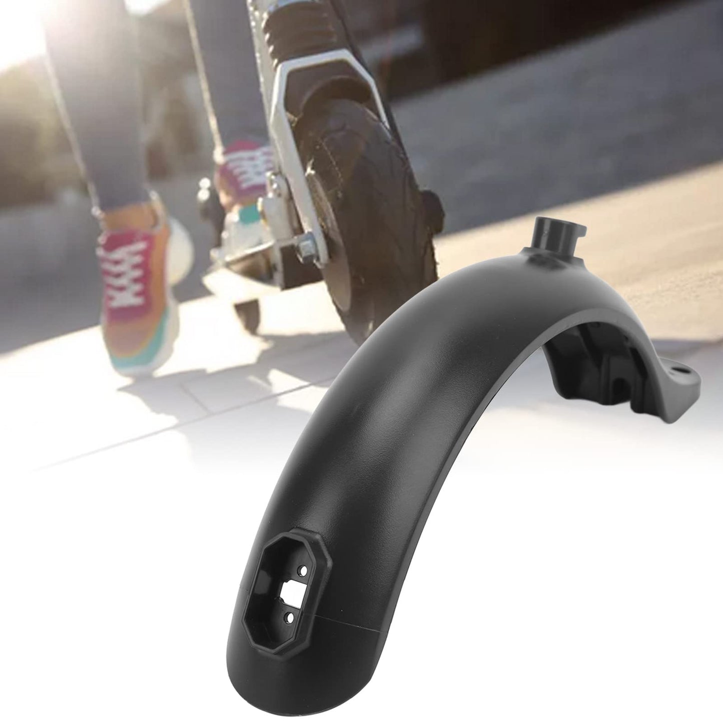 Odorkle Electric Scooter Mudguard, 4 Hole Scooter Rear Black MudguardProof Mudguard Support Replacement for Neat Driving, Odorklepw3ae2dx7b