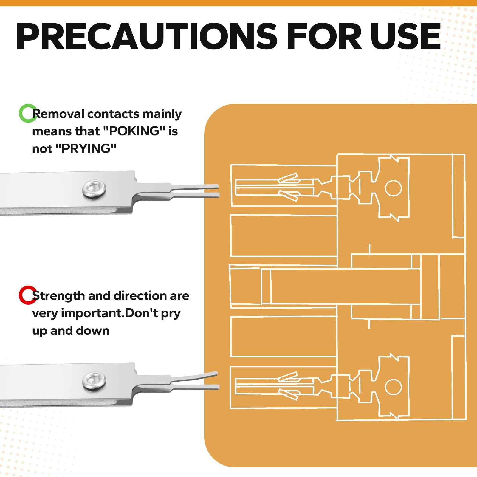 11-03-0044 Mini-Fit Jr Extraction Tool for Molex pin Extractor | ATX Pin Removal Tool & Crimped Terminal Extractor | Connector Accessories for 14-30 AWG Cables, Soldering and Electrical Repairs