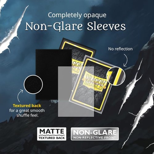 Dragon Shield | Matte Card Sleeves - 100 CT Non-Glare, Smooth & Durable | Compatible with Pokémon, Magic & More | Black