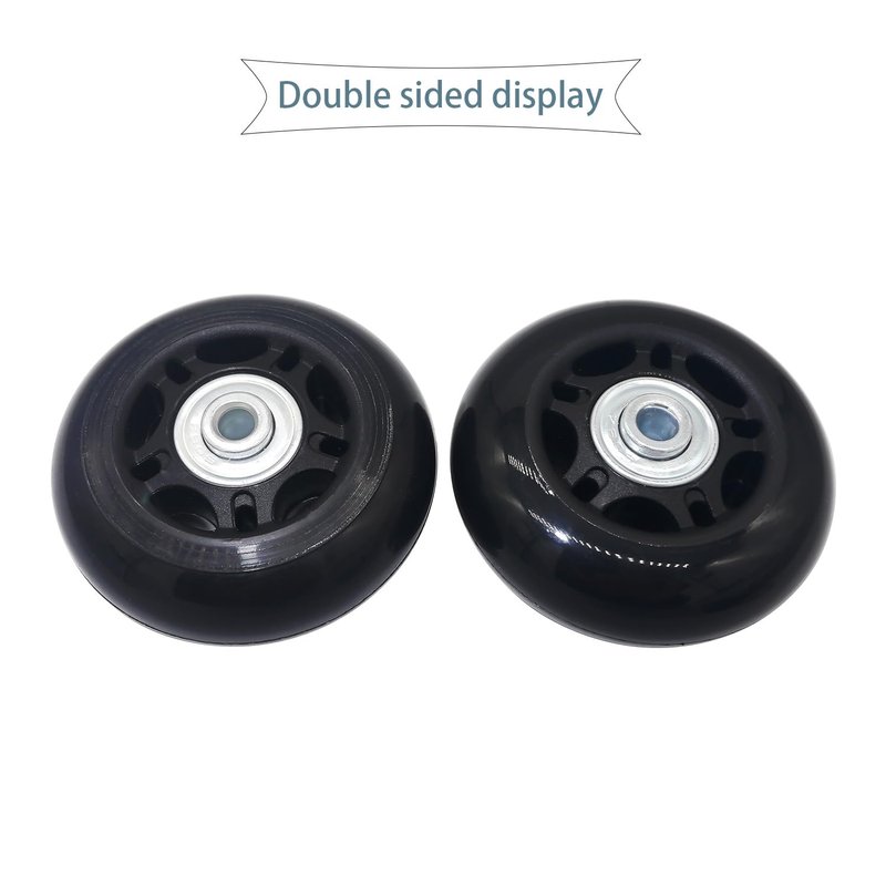 Outher Diameter is 2.67 in Mute Wear-resistant Luggage Suitcase Replacement Wheels Kit Inline Outdoor Skate Replacement Wheels (68mm x 24mm)