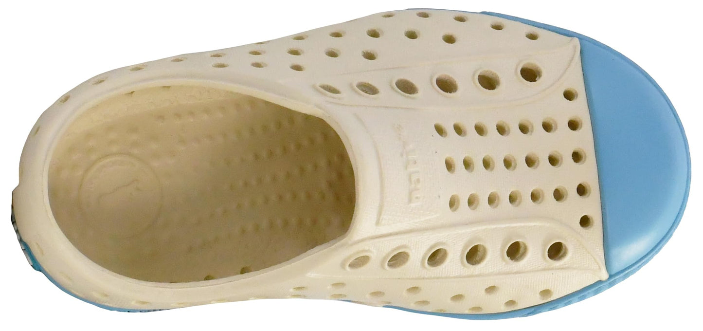 Native Shoes Unisex-Kids Jefferson Sneakers, Bone White/Aquarius Blue, 13 Little Kid