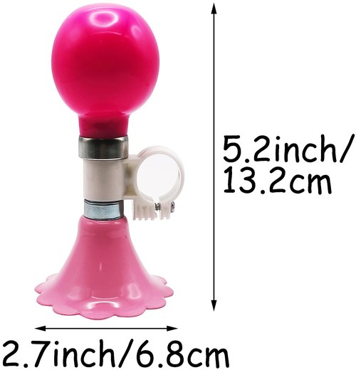 YeloYolker Kids Bike Horn, Cute Bicycle Handlebar Air Horn for Girls, Toddlers Universal Bike Accessories for Tricycle, Balance Bike, Scooter(Rainbow Mermaid)