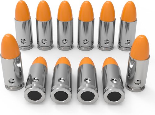 GORTAR 9mm Training Dummy Rounds (12 pcs) & Portable Laser Target Kit – Enhance Shooting Skills with Dry-Fire Practice and Real-Time Accuracy Feedback