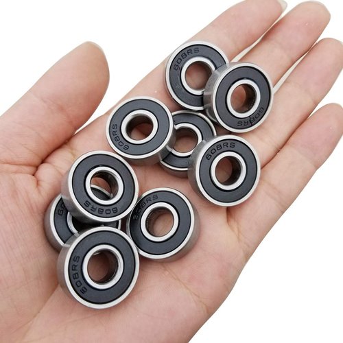 Tonmp 100 PCS 608-2RS Ball Bearings – Double Rubber Sealed Miniature Deep Groove Ball Bearings (8mm x 22mm x 7mm) (608 2RS)