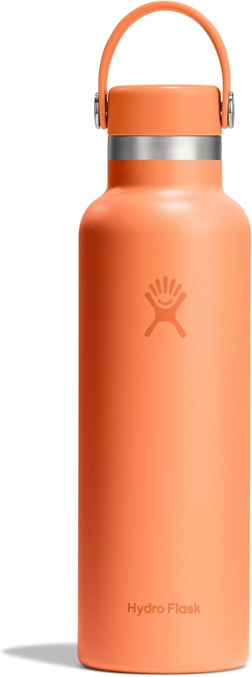 Hydro Flask Water Bottle - Insulated Stainless Steel - Leakproof Design in 21 Oz Nectar Orange