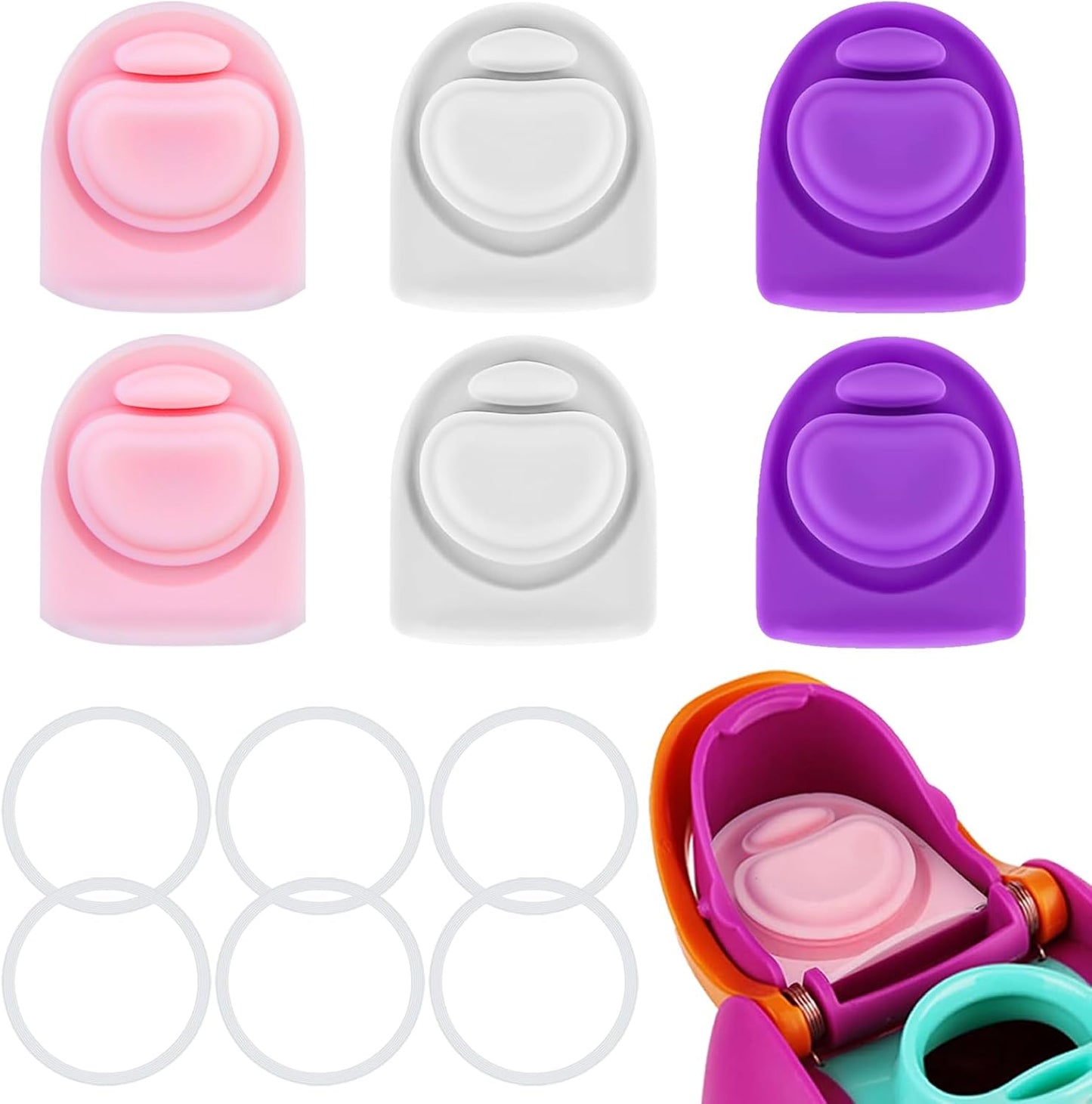 Owala | Replacement Lid Rubber Seal Stopper Set - 6 O-Ring Gaskets for 24/32 oz Water Bottles
