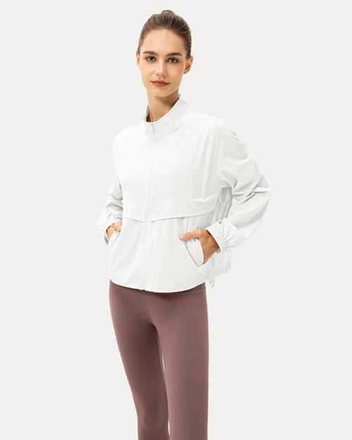Locachy Women's Lightweight Athletic Jacket - Zip Up, Windproof, Sun Protection | Perfect for Outdoor Workouts