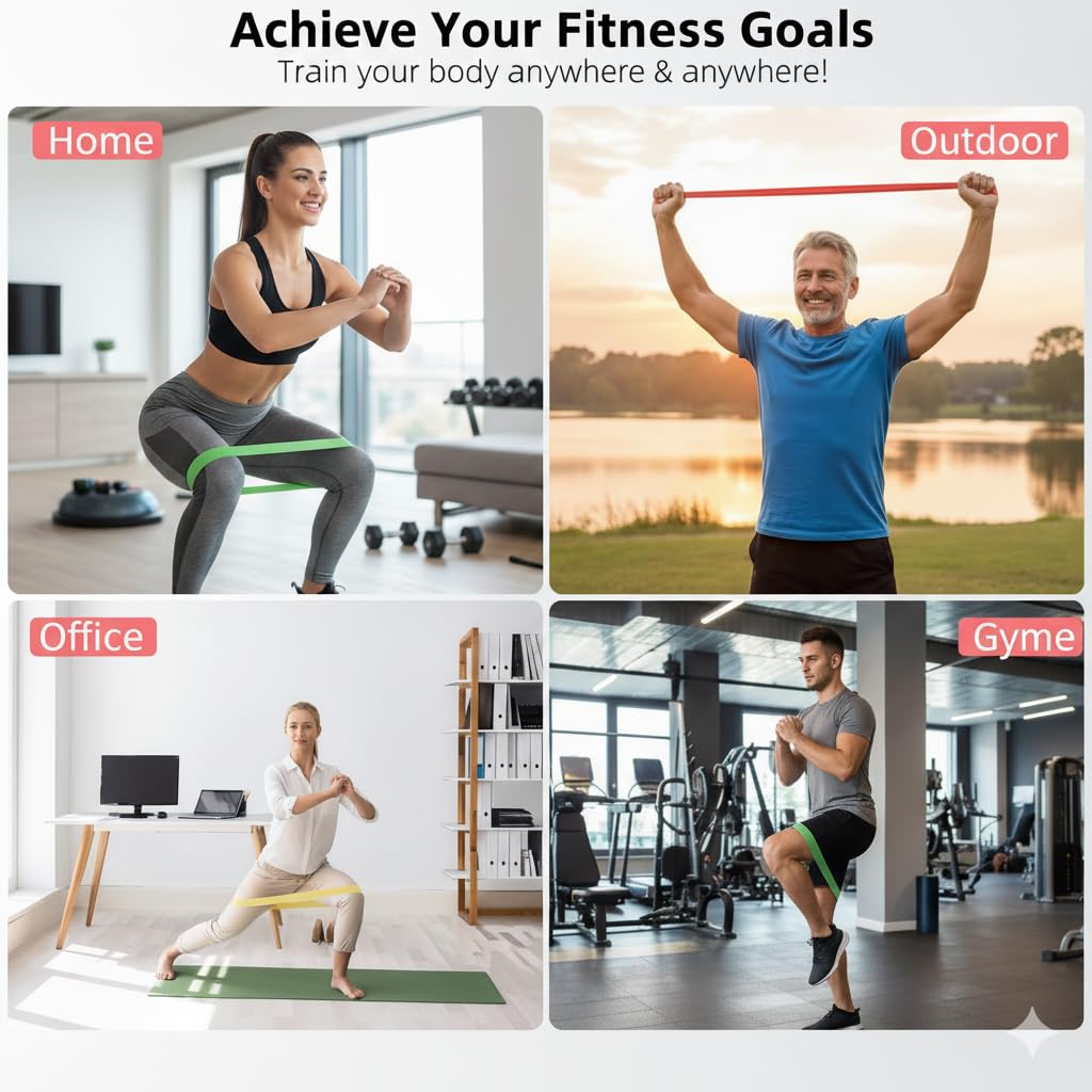 Exercise Resistance Bands for Fitness Training - Set of 6