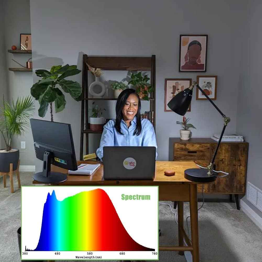 Full Spectrum Light Bulb, 5000K Natural Sunlight Bulb for Home, Dimmable LED Light Bulbs, 11W Equivalent 100W, A19 E26, Boosts Mood & Energy, 3 Pack