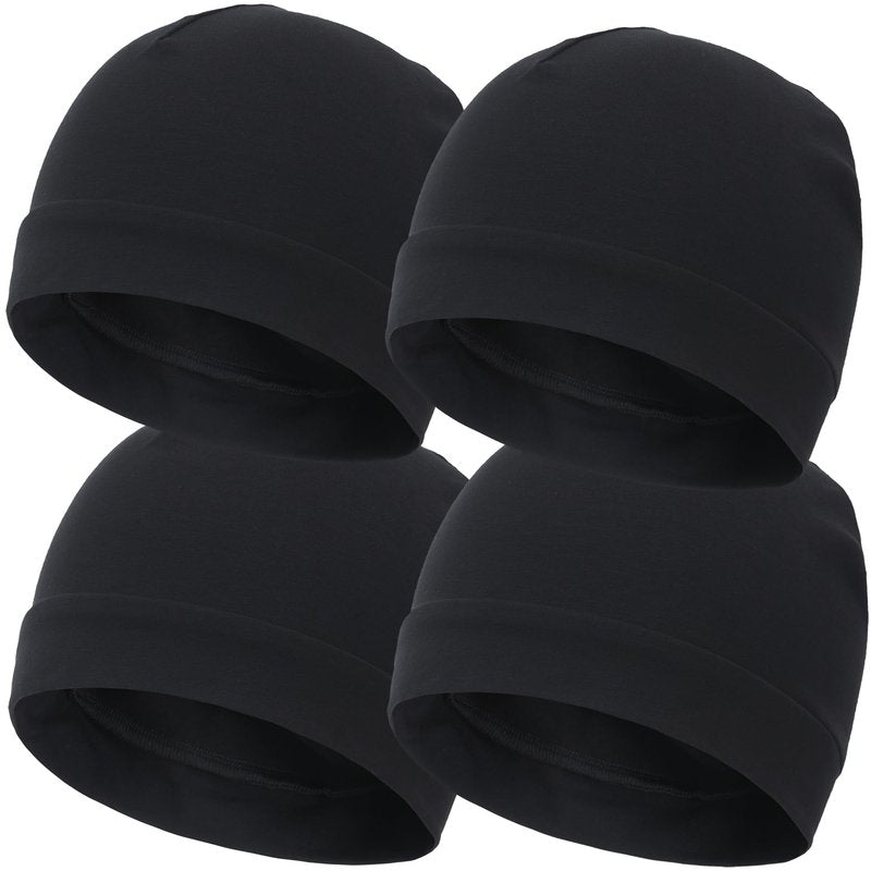 vidsel 100% Cotton Skull Caps for Men Women Breathable Night Cap Sleep Hats Soft Lightweight Running Beanie Helmet Liner