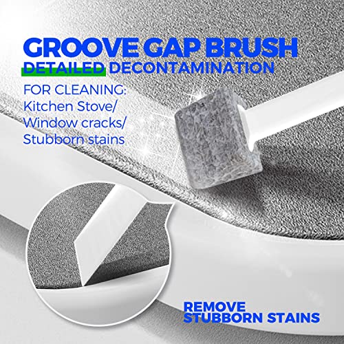 7 Pack Cleaning Brush Set - Ergonomic Scrub Brushes in Green
