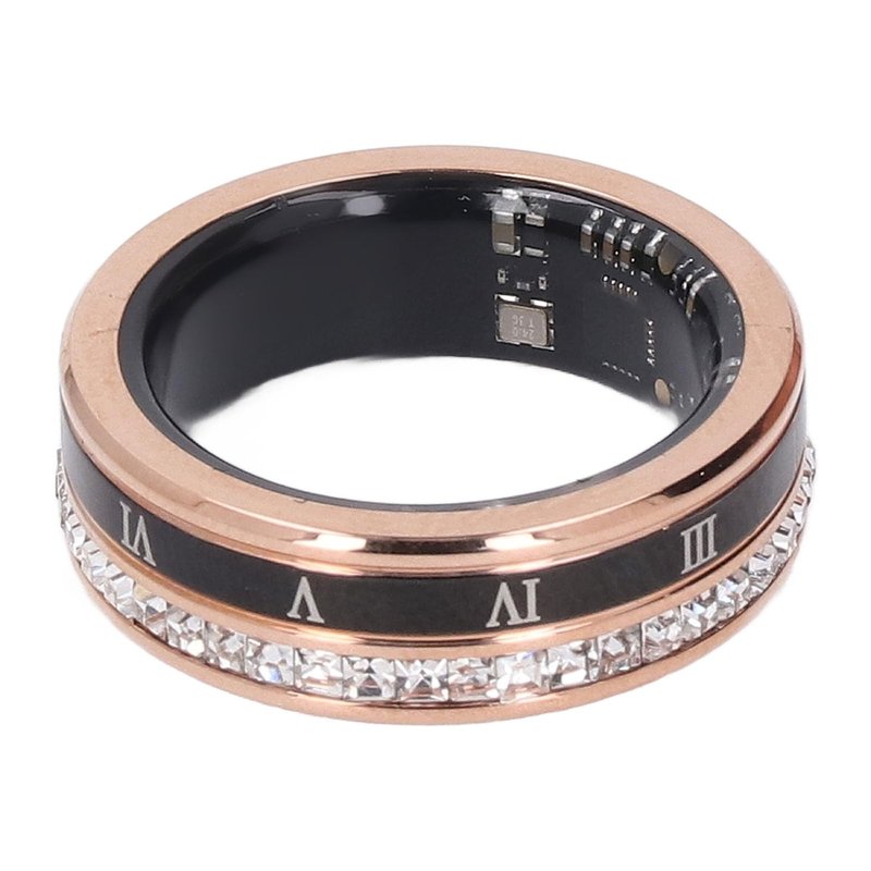 Yunir Smart Ring,Water Proof Fitness Ti Steel Roman Numerals Smart Ring Health Tracker,Smart Ring Health Tracker Men (10)