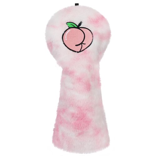 Craftsman Golf Club Cover Peach Pink Driver Headcover Funny Driver Head Cover Tie-Dye Plush Fuzzy Golf Club Cover for Women Golf Gift for Female Golfers