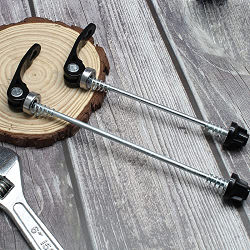 Quick Release Bicycle Hubs - Front & Rear Skewers Clip Kit - Black
