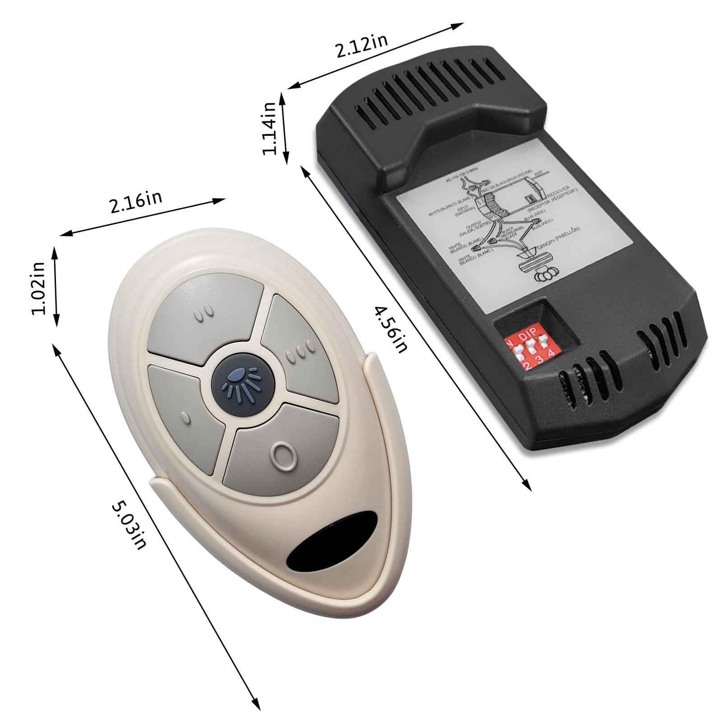 Universal Ceiling Fan Remote Control Kits with Light Dimmer 3 Speed Fan Controller Replacement for Hampton Bay Hunter Harbor Breeze Westinghouse Honeywell & More FAN-35T KUJCE9603 L3HFAN35T1